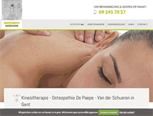 Tablet Screenshot of osteopathie-kinesitherapie.be